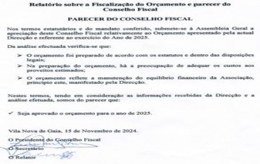 PARECER DO CONSELHO FIACEL - ORÇAMENTO 2025